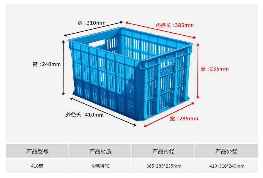 軒盛塑業(yè)410塑料周轉筐